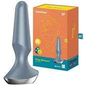 Анальный смарт-стимулятор с вибрацией Satisfyer Plug-ilicious 2 серый, 4061504003290
