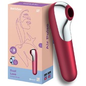 Клиторальный смарт-стимулятор с вибрацией Satisfyer Dual Love бордовый