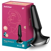 Анальный смарт-стимулятор с вибрацией Satisfyer Plug-ilicious 2 черный